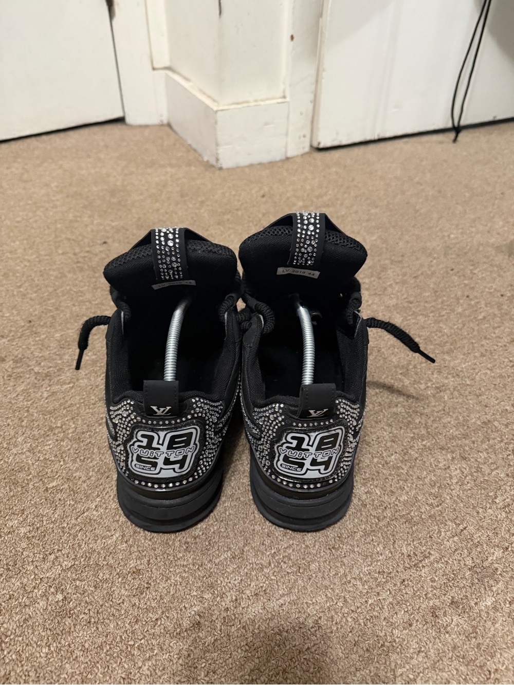 Louis Vuitton Black Sparkle Sneakers - Picture 4 of 6